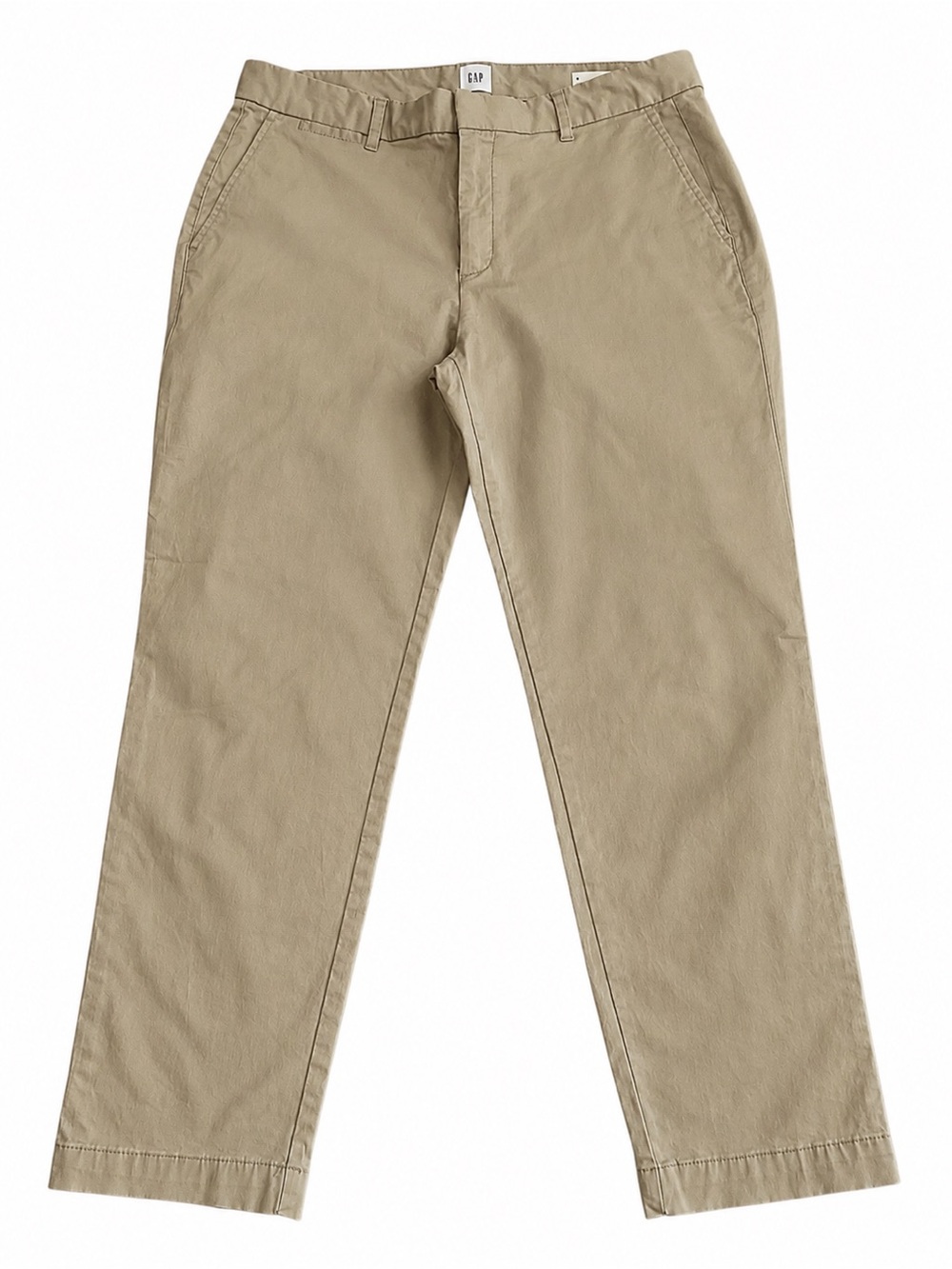 GAP Slim City Crop Khaki Cropped‎ Chino Pants Stretch Mid Rise Size 8